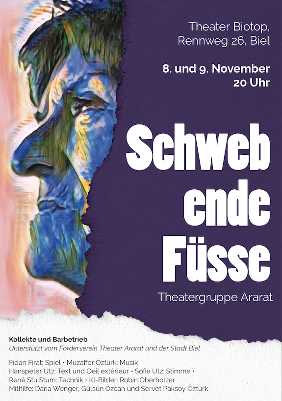 Flyer Theaterstueck Schwebende Fuesse